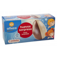Huevos ALTEZA chocolate con leche con sorpresa 3x20g Huevos ALTEZA chocolate con leche con sorpresa 3x20g