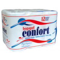 Papel higiénico CONFORT doble hoja 12 rollos Papel higiénico CONFORT doble hoja 12 rollos