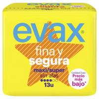 Compresa EVAX Fina y Segura maxi 13 u Compresa EVAX Fina y Segura maxi 13 u