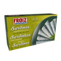 Sardina FROIZ en aceite de oliva fácil apertura 6-9 57 g Sardina FROIZ en aceite de oliva fácil apertura 6-9 57 g