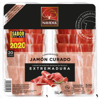 Jamón curado NAVIDUL de Extremadura medias lonchas 2x69 g