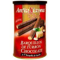 Barquillos de turrón chocolate ANTIU XIXONA 200 g Barquillos de turrón chocolate ANTIU XIXONA 200 g