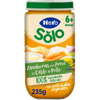 Potito HERO Solo zanahorias con arroz en caldo de pollo 235 g Potito HERO Solo zanahorias con arroz en caldo de pollo 235 g