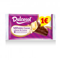Milhoja DULCESOL cacao rellena con crema 4 u 240 g