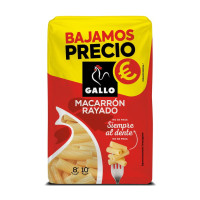 Pasta GALLO macarrón rayado 400 g Pasta GALLO macarrón rayado 400 g