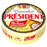 Queso PRÉSIDENT Camembert porciones 250 g Queso PRÉSIDENT Camembert porciones 250 g