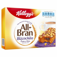 Bizcochito con fruta y fibra All Bran Kellogg's 6 unidades de 40 g.
