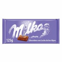 Chocolate con leche de los Alpes MILKA 125 g.
