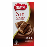 Chocolate con leche Nestlé sin azúcar añadido 115 g.