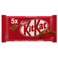 Barritas de galleta crujiente cubiertas de chocolate con leche Nestlé KIT KAT 5 ud.