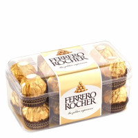 Bombones de chocolate y avellana FERRERO ROCHER estuche 16 ud.