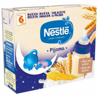 Papilla infantil desde 6 meses líquida Nestlé Pijama pack de 2 unidades de 250 ml.