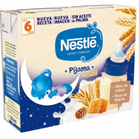 Papilla infantil desde 6 meses con miel Nestlé Pijama pack de 2 unidades de 250 ml.