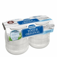 Yogur natural DANONE Original pack de 2 unidades de 130 g.