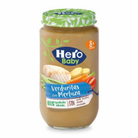 Tarrito de verduritas con merluza desde 6 meses Hero Baby 235 g.
