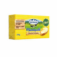 Mantequilla tradicional sin sal CENTRAL LECHERA ASTURIANA sin colorantes 250 g.