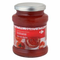 Mermelada de tomate categoría extra CARREFOUR sin gluten 410 g.