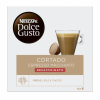 Café cortado espresso macchiato descafeinado en cápsulas Nescafé Dolce Gusto 16 ud.
