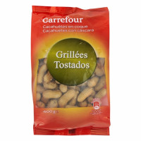 Cacahuetes tostados con cáscara Original Carrefour 400 g.