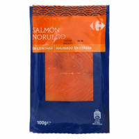 Salmón ahumado noruego Extra Carrefour 100 g.