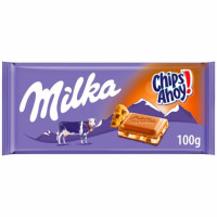 Chocolate con leche y chips ahoy MILKA 100 g.