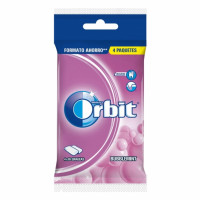 Chicles bubblemint ORBIT sin azúcar pack de 4 paquetes de 14 g.