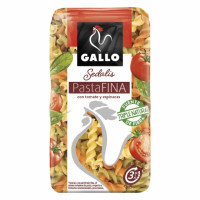 Espirales de tomate y espinacas pasta fina GALLO 400 g.