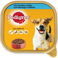 PEDIGREE comida húmeda para perros en forma de paté con cordero y pollo tarrina 300 g