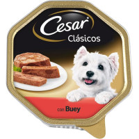 CESAR Clásicos comida húmeda para perros con buey tarrina 150 g