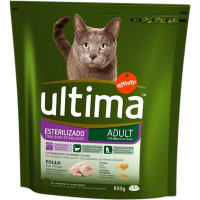 ULTIMA Esterilizado Adult pienso para gatos adultos esterilizados con pollo envase 800 g