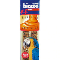BIAZOO barritas para loros con miel y semillas envase 2 unidades