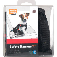 KARLIE arnés para perros ajustable para coche color negro medidas 50-70x2,5 cm talla L 1 unidad