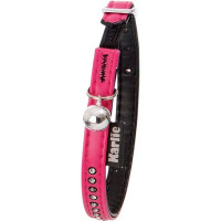 KARLIE collar de piel para gatos color rosa medidas 11mm-30cm 1 unidad
