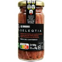 Anchoa en aceite de oliva Eroski SELEQTIA, frasco 55 g