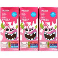 Batido de fresa EROSKI, pack 6x200 ml
