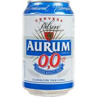 Cerveza sin alcohol AURUM, lata 33 cl