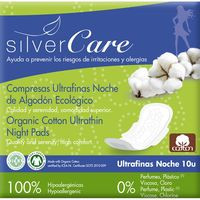 Compresa ultra noche SILVERCARE, paquete 10 unid.