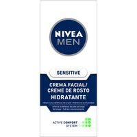 Hidratante sensitive NIVEA For Men, dosificador 75 ml