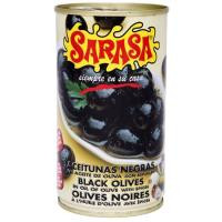 Aceitunas negras especiadas SARASA, lata 185 g