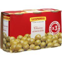 Aceitunas rellenas de anchoa LA ESPAÑOLA, pack 3x150 g