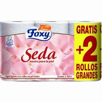Papel higiénico FOXY SEDA, paquete 4+2 rollos