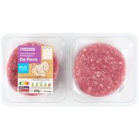 Hamburguesa de pavo EROSKI, 4 uds., bandeja 320 g