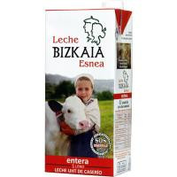 Leche entera uht BIZKAIA ESNEA, brik 1 litro