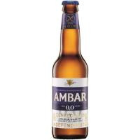Cerveza 0,0 sin gluten AMBAR, botellín 33 cl