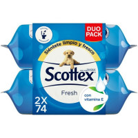 Papel higiénico húmedo SCOTTEX, recambio 148 uds