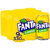 Refresco de limón FANTA, pack 9x33 cl