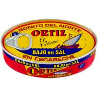 Bonito del norte en escabeche bajo en sal ORTIZ, lata 112 g