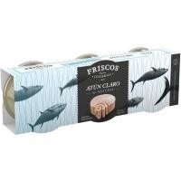 Atún claro natural FRISCOS, pack 3x56 g