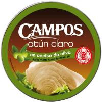 Atún claro en aceite de oliva CAMPOS, lata 160 g