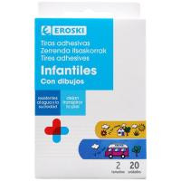 Apósitos infantiles EROSKI, caja 20 uds
